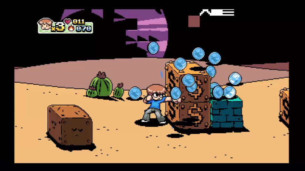 Scott punching two cubes with "dollar"