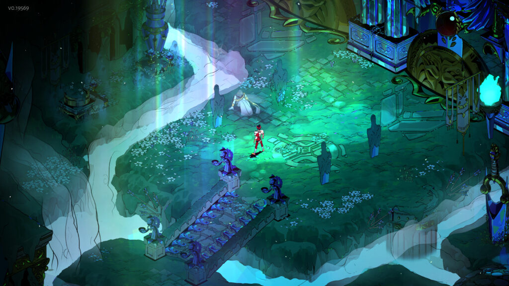 Zagrius standing in a mossy area with light pouring in from above.