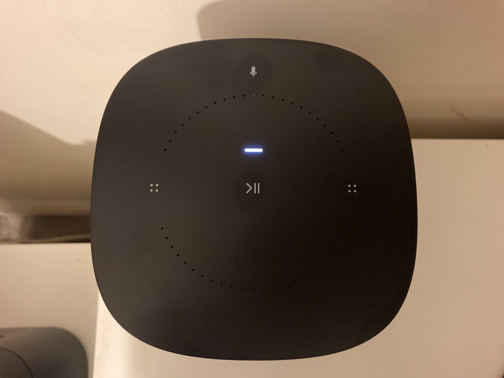 A view of the Sonos One from above