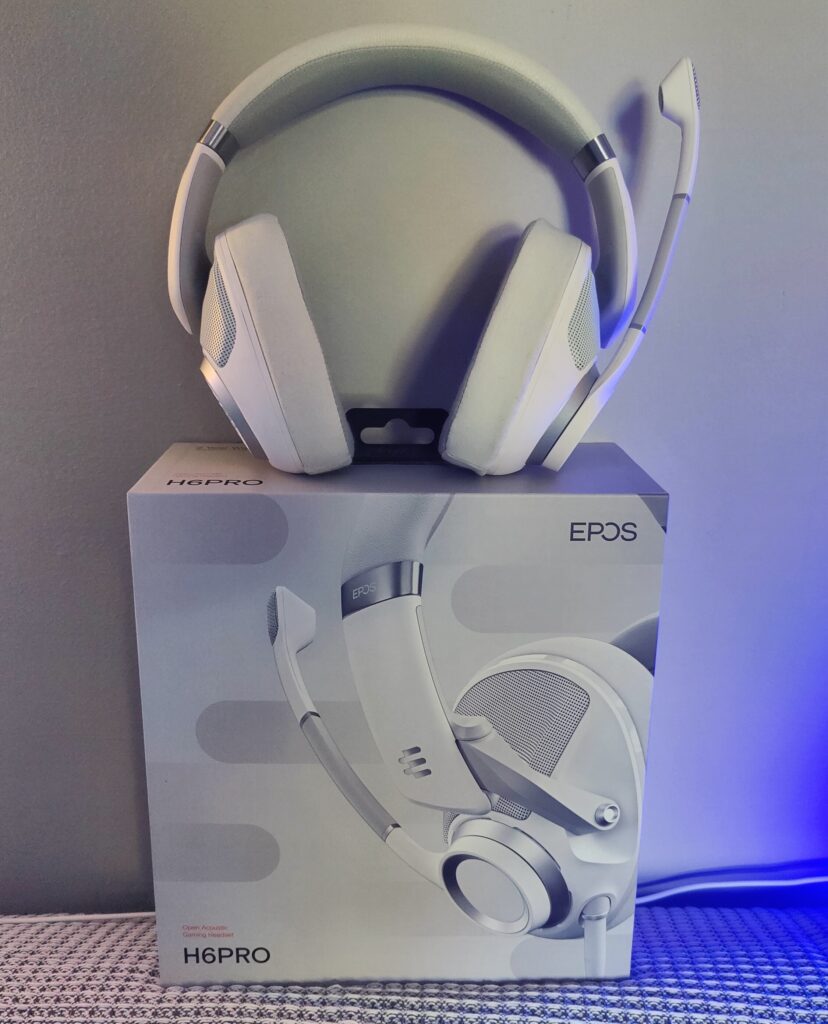 The H6PRO sits on top of its box