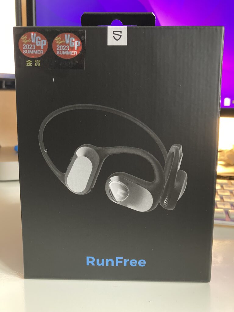 The RunFree Open-ear Headphones box